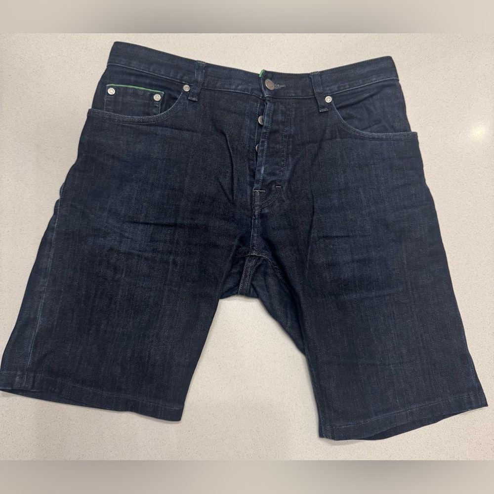 Hugo Boss Men's Dark Blue Jean Shorts